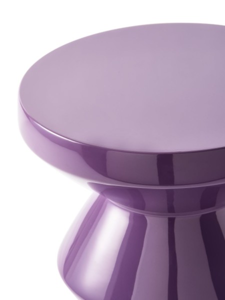 Pols Potten dark purple lacquered polyester stool Zig Zag