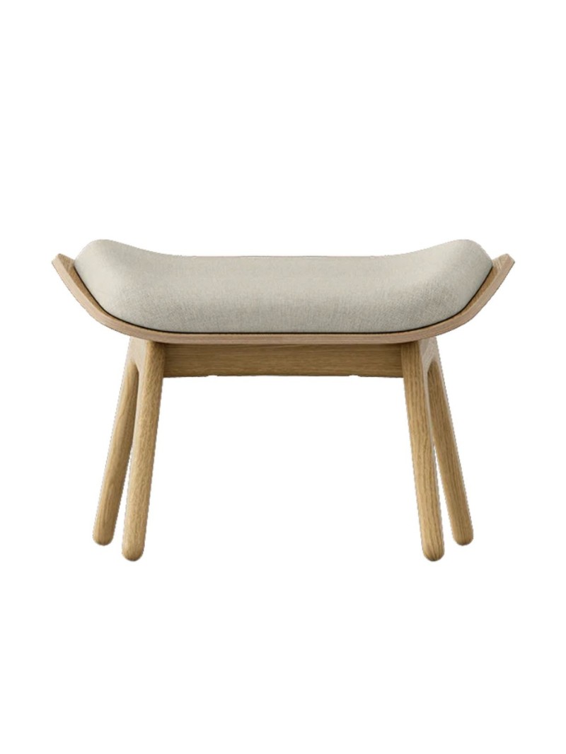 Footrest in light oak white sands fabric The Reader Horizon Umage
