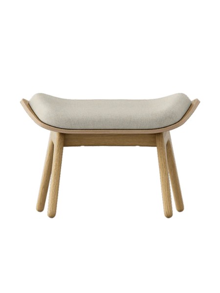 Footrest in light oak white sands fabric The Reader Horizon Umage