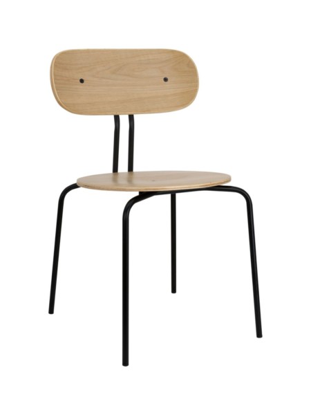 Umage Curious Scandinavian wood and metal chair Black legs