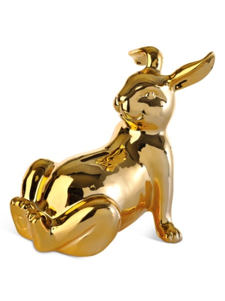 Pols Potten, Tirelire en porcelaine doré, Bunny Belly