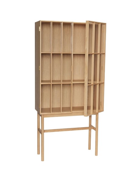 Hübsch, Natural and transparent tall chest of drawers, Shoji