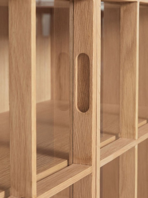 Hübsch, Natural and transparent wide chest of drawers, Shoji