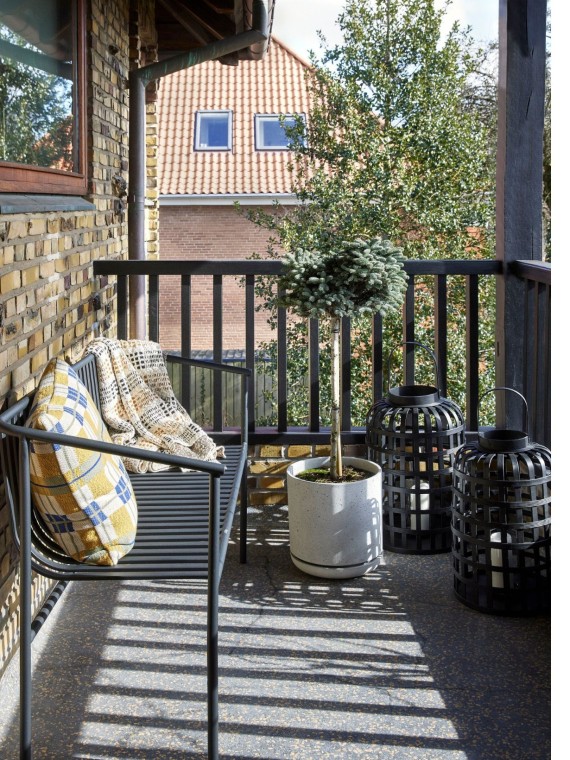 Banc de jardin en métal noir Villa Hubsch