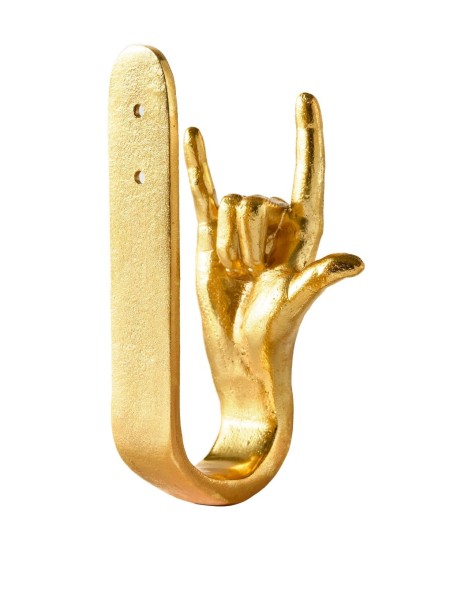 Pols Potten, Gold metal wall hook, I Love You