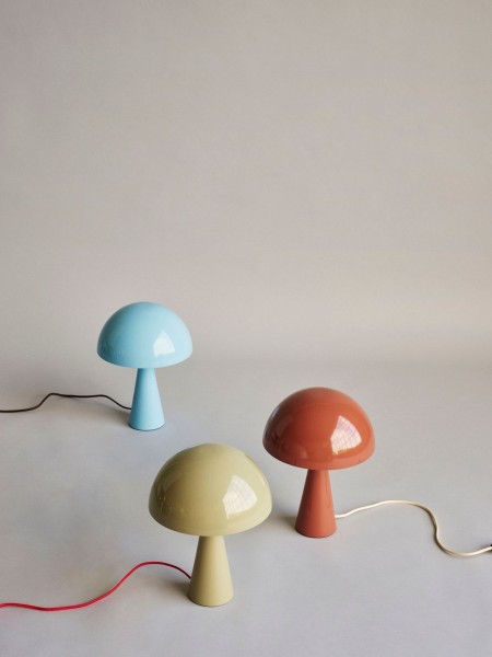 Hübsch, Colorful metal table lamp, Mush Mini