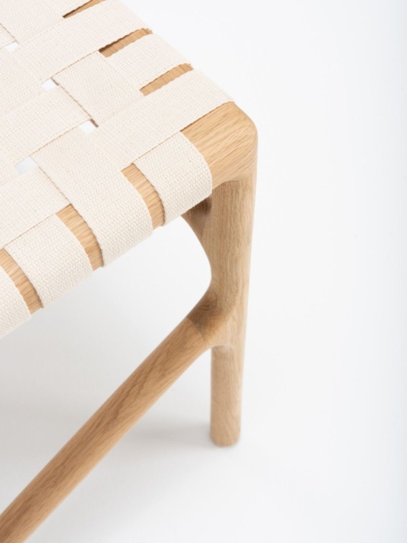 Solid oak table chair, Faon