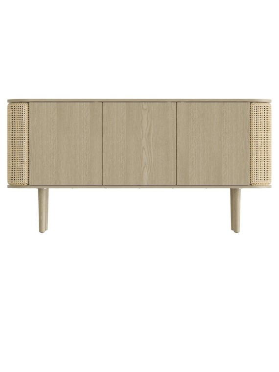 UMAGE - Oak and rattan cabinet, Treasures 3 doors - MBS Design
