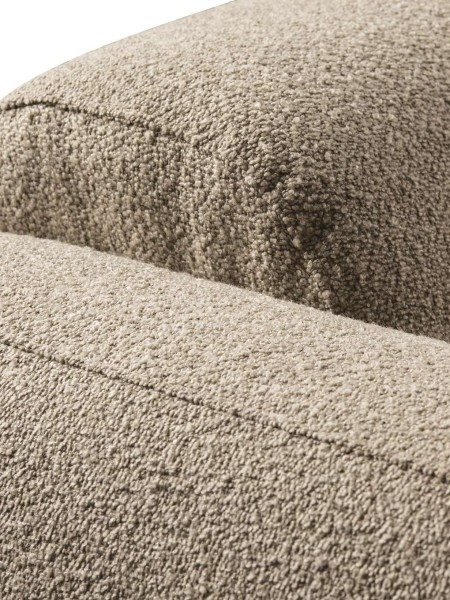 Pols Potten Canapé droit 3 places tissu bouclé beige Teddy