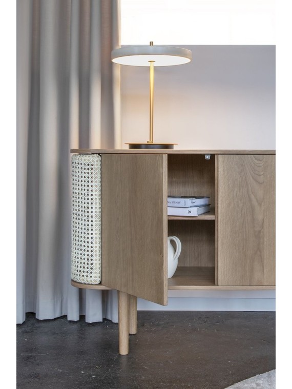 UMAGE - Buffet en chêne et rotin, Treasures 3 portes - MBS Design