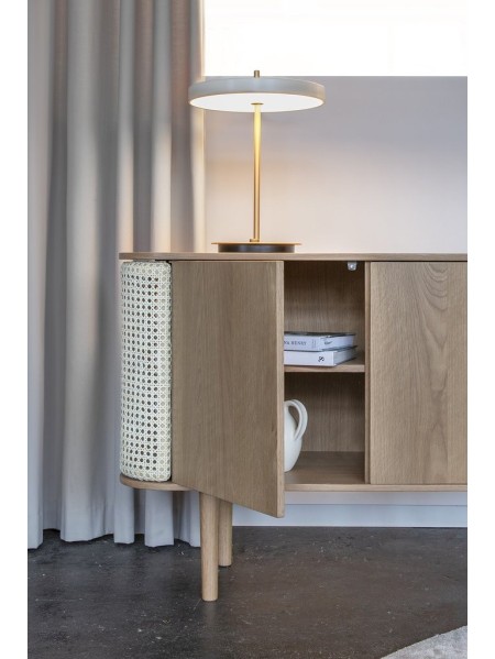 UMAGE - Oak and rattan cabinet, Treasures 3 doors - MBS Design