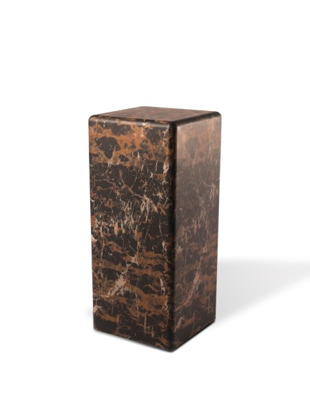 Pols potten pillar in brown marble size M, Marble