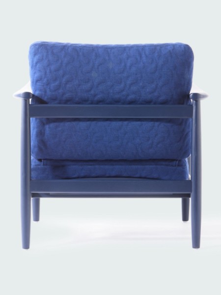 pols potten Fauteuil bleu en frêne, Todd