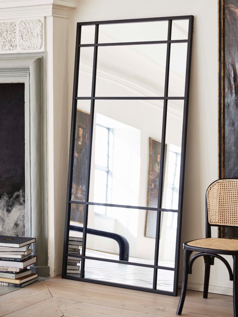 Nordal, Black iron wall mirror, Spirit