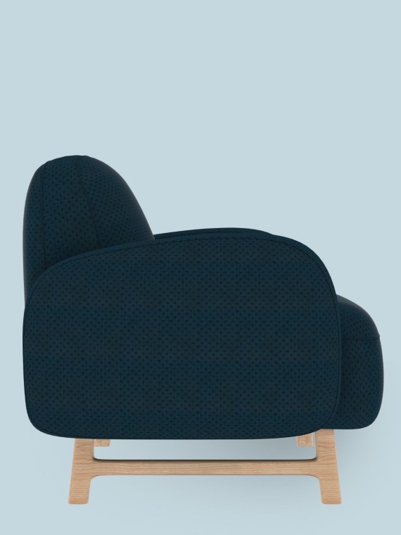 Armchair-August-in-massive-wood-fabric-blue-cobalt