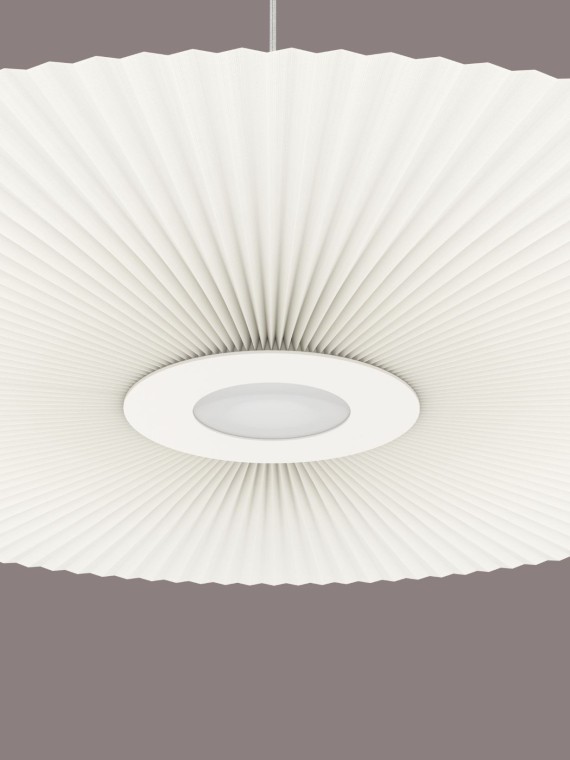 Harto Pendant lamp in pleated fabric, Carmen Ø120cm