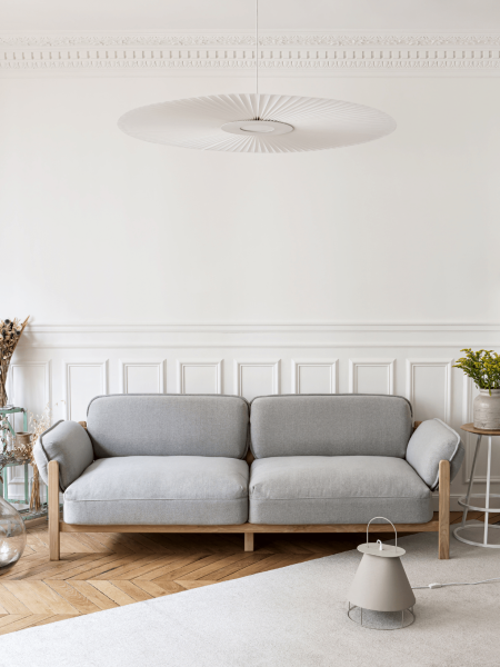 Harto Pendant lamp in pleated fabric, Carmen Ø90cm