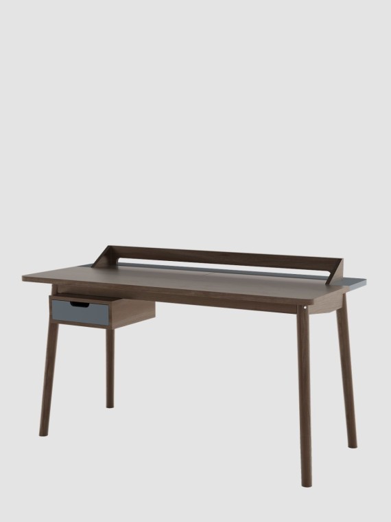 Bureau en noyer naturel, Honoré Hartô