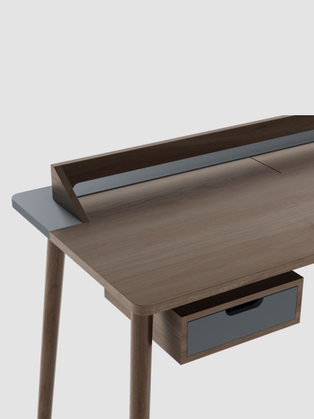Bureau en noyer naturel, Honoré Hartô