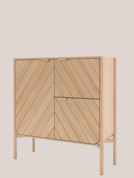 Natural oak china cabinet, Marius Hartô