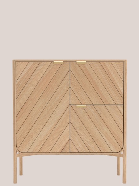 Natural oak china cabinet, Marius Hartô
