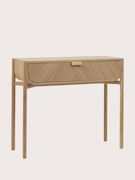 Console Marius en bois naturel avec tiroir, Hartô | MBS Design