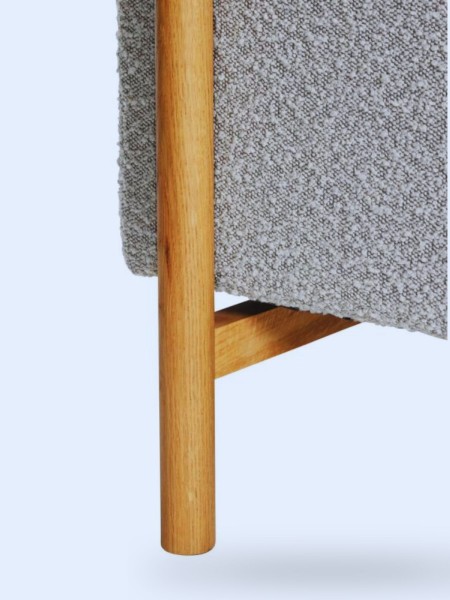 Hubsch, sofa grey curly sofa two seater, Moment