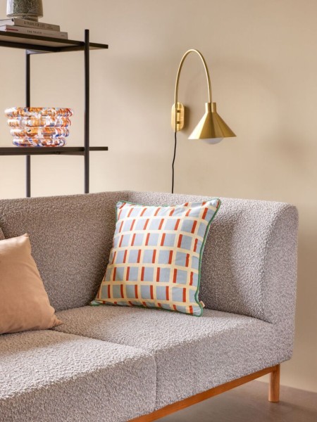 Hubsch, sofa grey curly sofa two seater, Moment