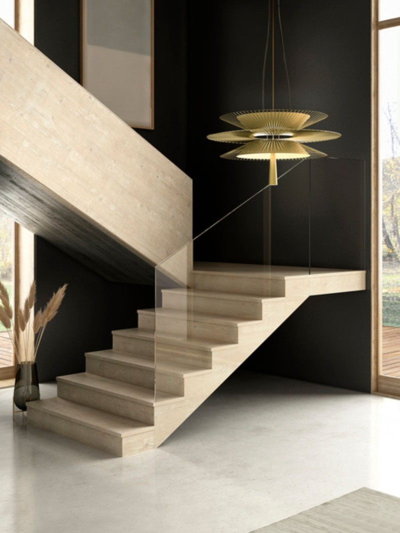 Forestier Suspension géométrique en métal noir ou doré, Gravity 2