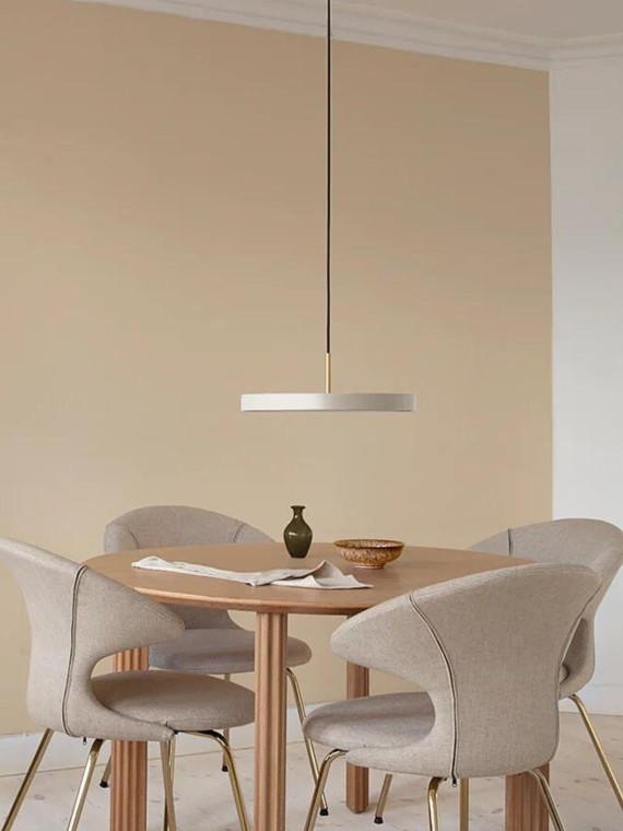 Umage - White pearl LED Hanging lamp with brass detail, Asteria - MBS Design