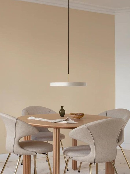 Umage - White pearl LED Hanging lamp with brass detail, Asteria - MBS Design