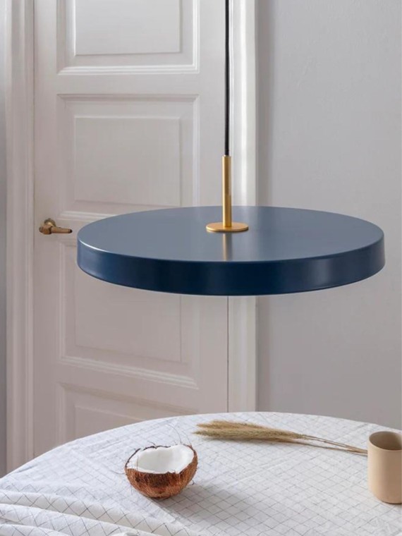 Umage - Blue Petrol LED hanging lamp with brass detail, Asteria - MBS Design