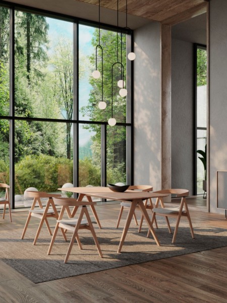 Dining table in oiled solid oak, Ava