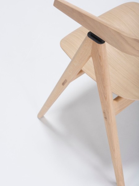 Chaise de table en bois de chêne, Ava