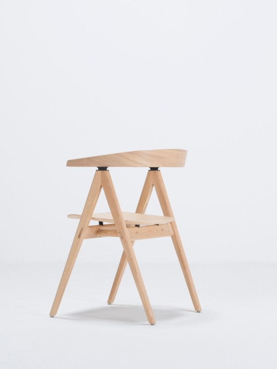 Chaise de table en bois de chêne, Ava