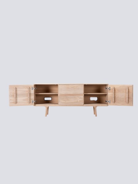 Fawn two-drawer solid oak sideboard,GAZZDA | MDS Design