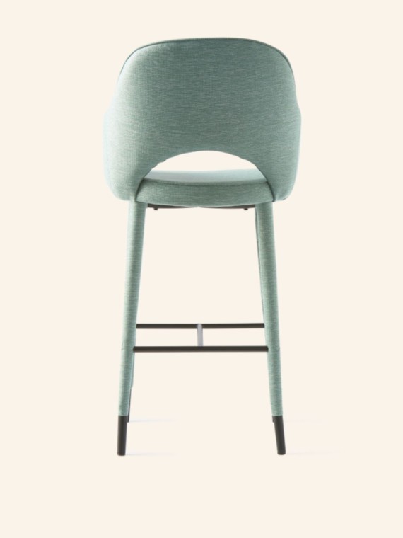 Chaise de bar en tissu vert avec accoudoir Berry Pols Potten