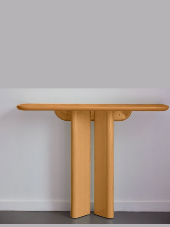 Varnished wood console, Lou