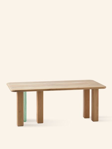 polspotten table rectangulaire chene vernis