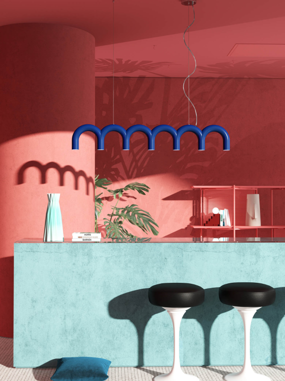 OblureSuspension 7 piliers, Arche Straight bleu