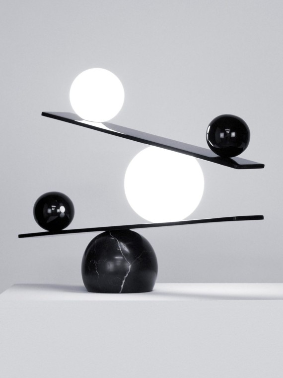 Oblure Lampe à poser La Balance noir