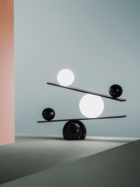 Oblure Lampe à poser La Balance noir