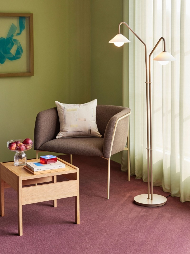 Hubsch Table d'appoint en bois de chêne naturel, Forma