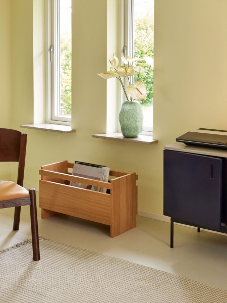 Planter in natural oak wood, Forma Hubsch