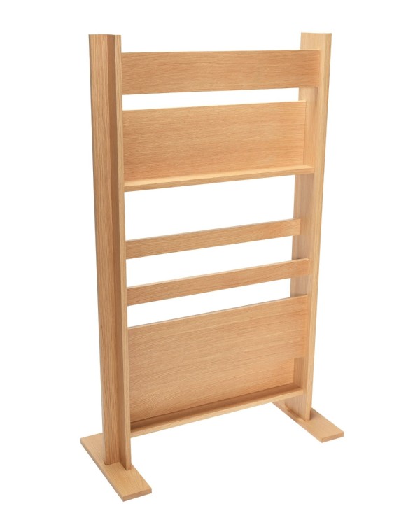 Porte revues/ Cloison en bois de chêne naturel, Forma Hubsch