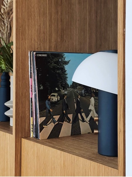 Lampe, Piccolo Speaker bleu jaune fabrique