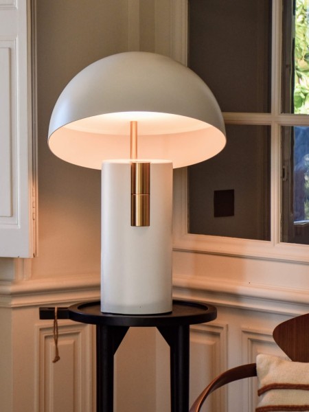 Lampe, Grande Alto Enceinte blanche jaune fabrique