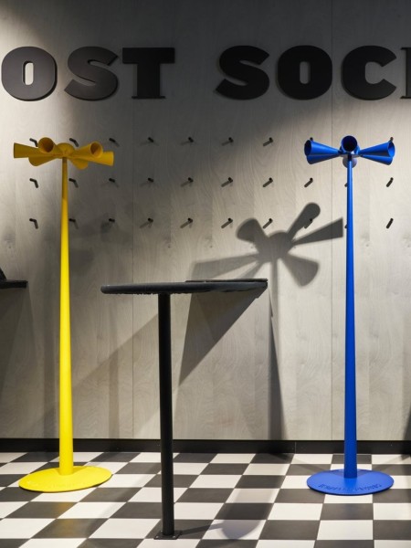 Poltronova- Aluminum coat rack, Cessato Allarme