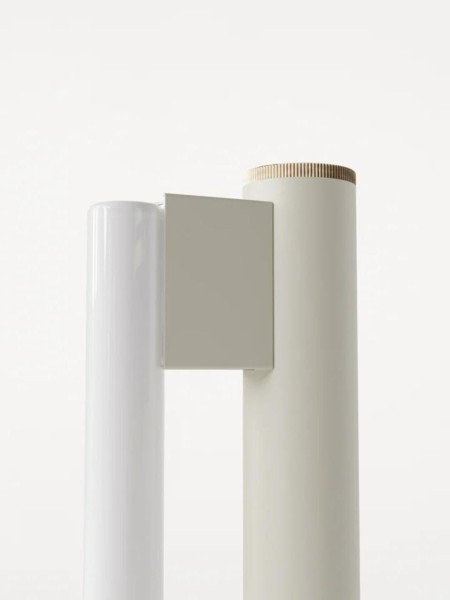 Floor lamp in marble and steel, Eiffel frama