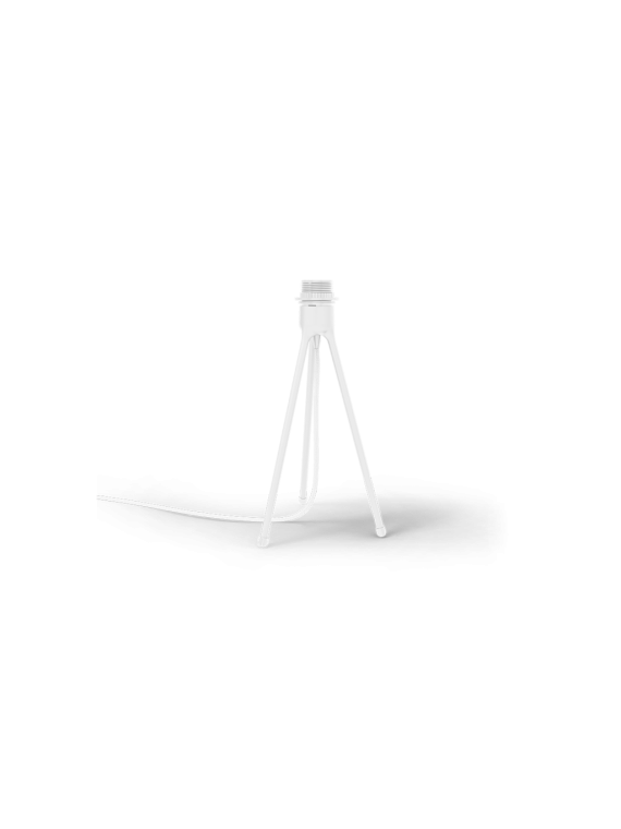 UMAGE - Lampe trépied en plume d'oie, Eos mini brun et Tripod table blanc - MBS Design